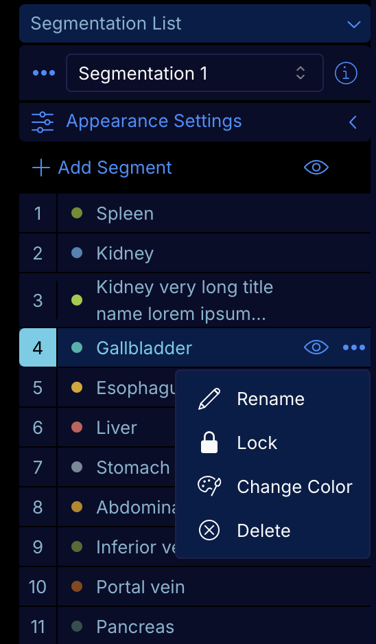 Segmentation Panel